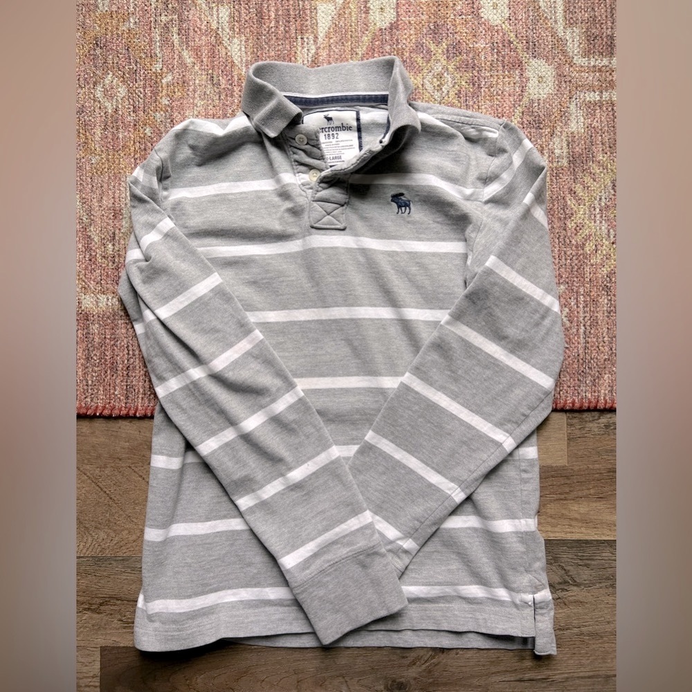 Boys Abercrombie & Fitch long sleeve polo